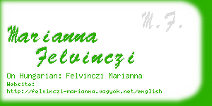 marianna felvinczi business card